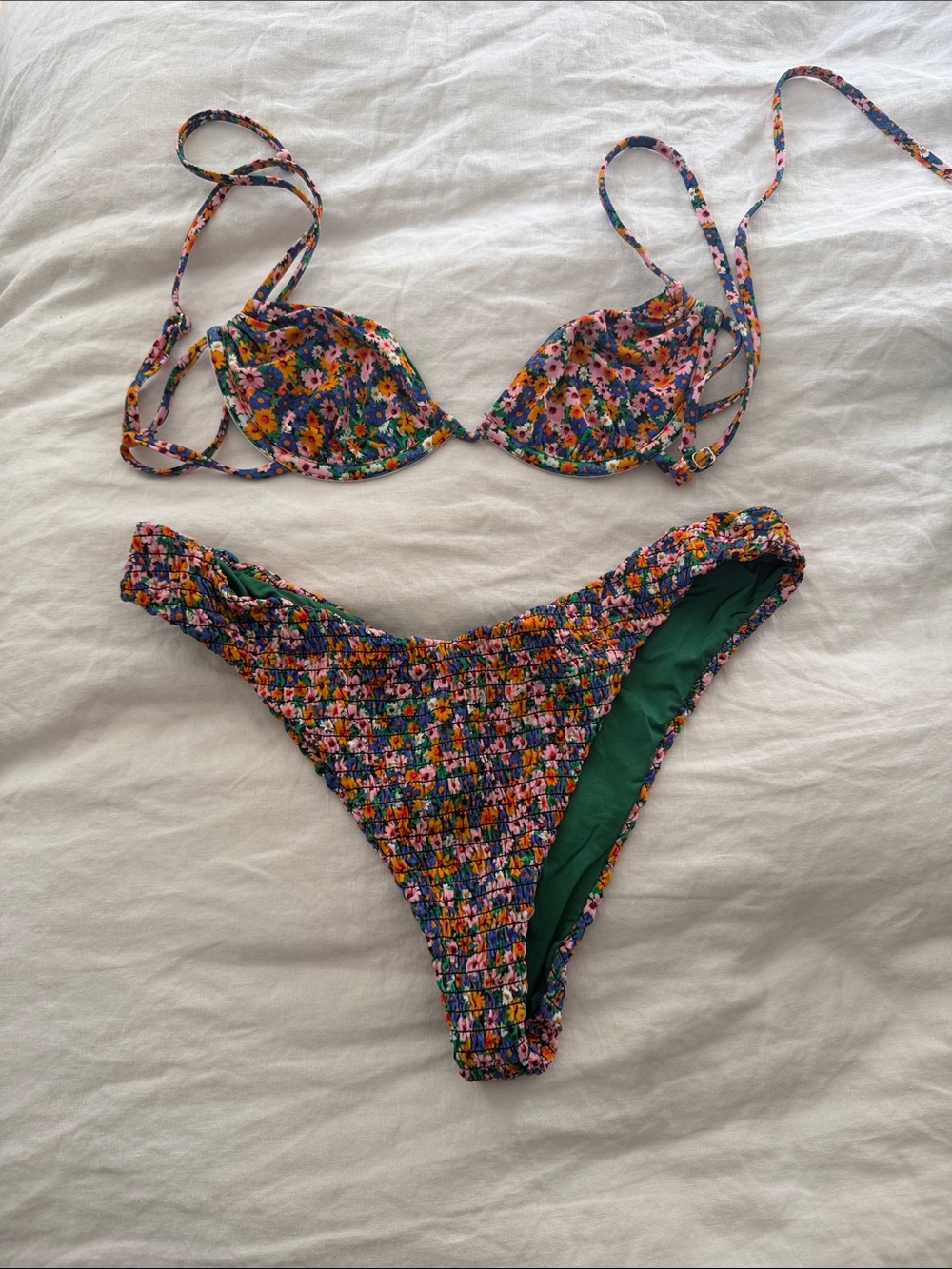 We wore what floral bikini